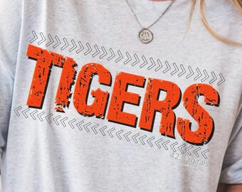 Tigers Orange digitale download png voor DTF of sublimatie
