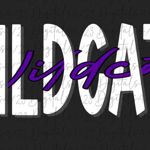 Wildcats Weave Purple Mascot PNG Sublimation File