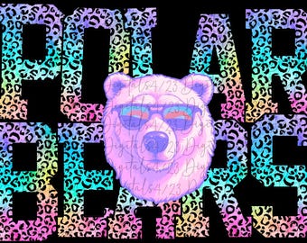 Polar Bears Bright Leopard Mascot PNG