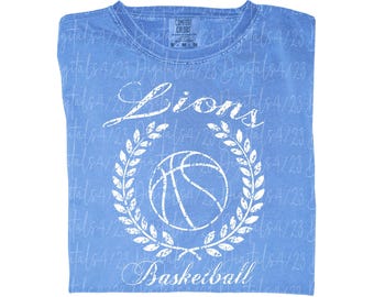 Lions Basketball Mascot PNG DTF File for Shirts