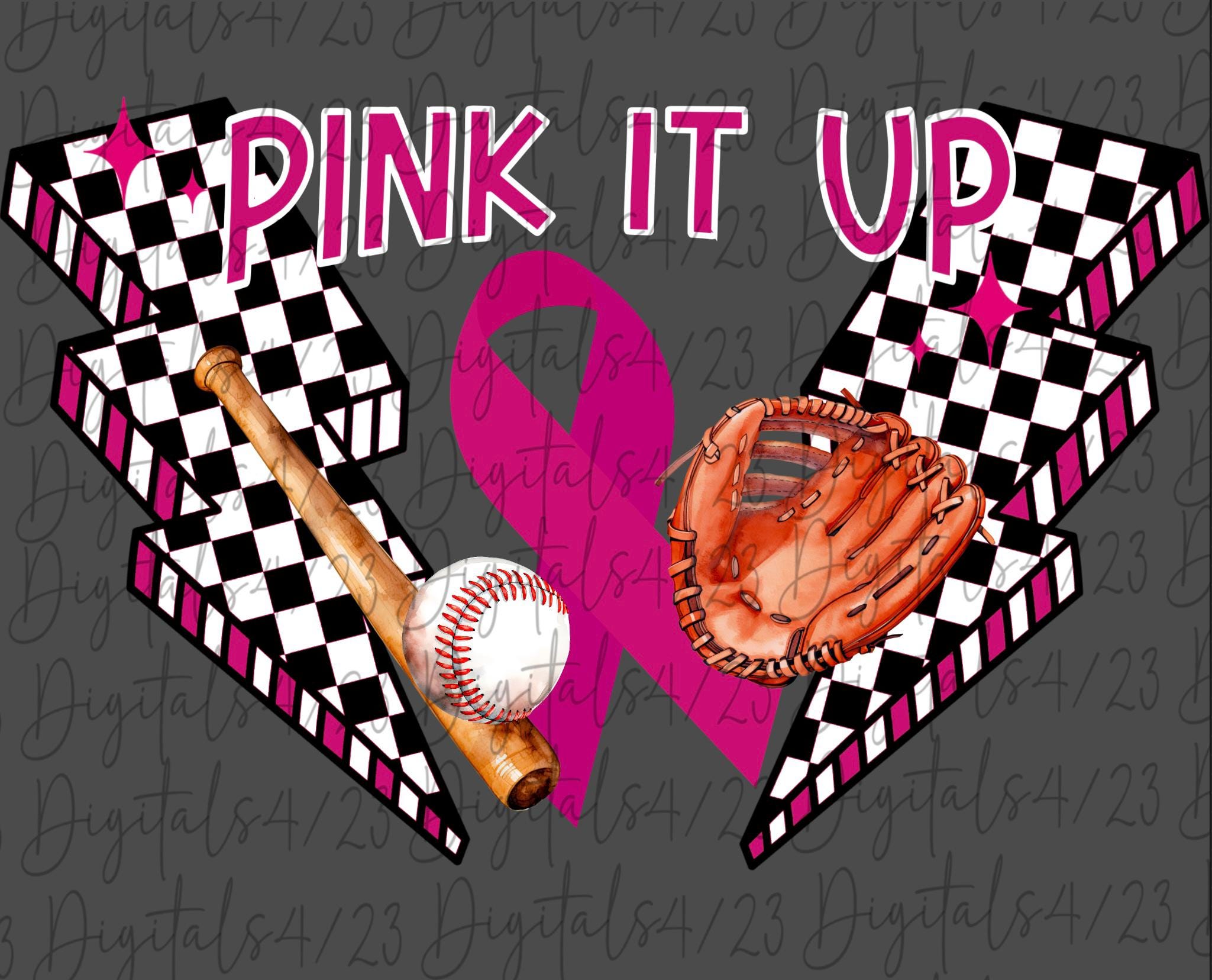Pink It up Baseball Breast Cancer Awareness PNG - Etsy