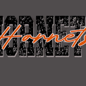 Hornets Orange and Black Mascot PNG Sublimation File