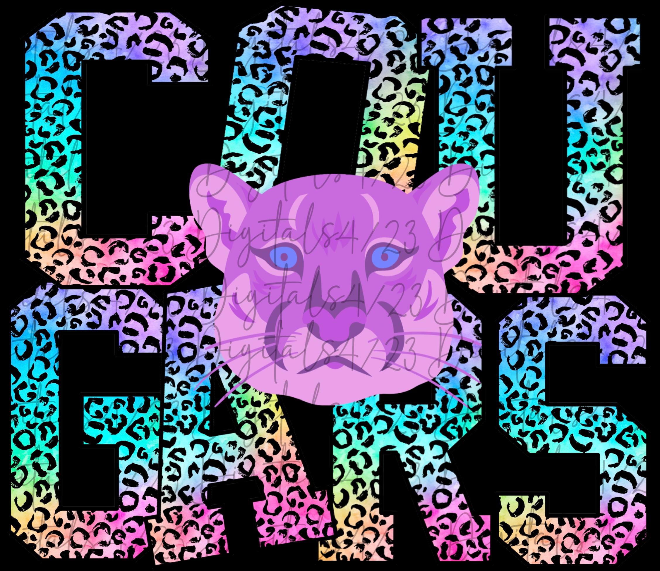 Cougars Bright Leopard Mascot PNG - Etsy