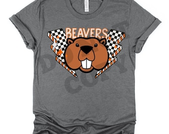 Beavers Checkered Lightning PNG