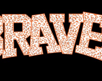 Braves Orange Leopard Mascot PNG