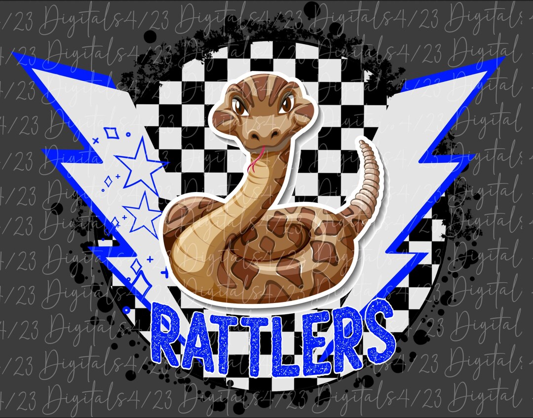 Rattlers White Lightning Blue Mascot PNG - Etsy