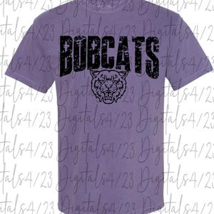 Bobcats beunruhigt schwarzes Maskottchen PNG für T-Shirts
