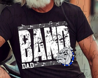 Bulldogs Marching Band Dad Blue, png-bestand voor T-shirts