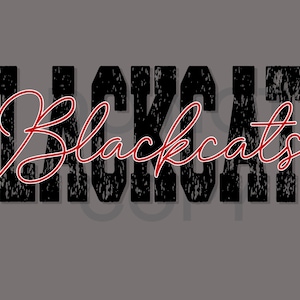 Blackcats Red Mascot PNG Sublimation File