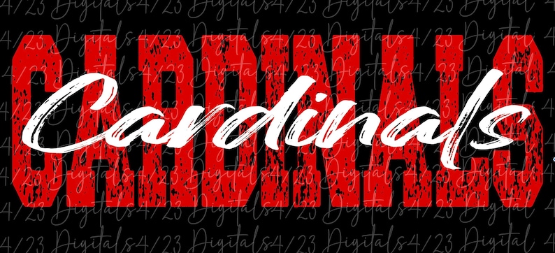 Cardinals Red & White Mascot PNG Sublimation or DTF File - Etsy