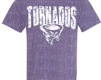 Tornados white Distressed Mascot PNG for T-Shirts