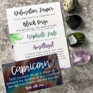Capricorn Zodiac Crystal Set - Etsy