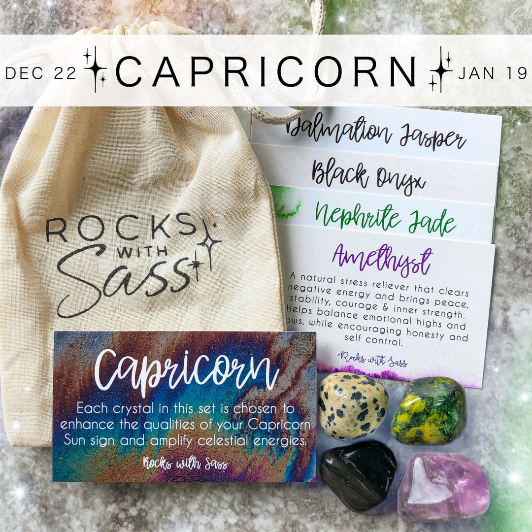 Capricorn Zodiac Crystal Set - Etsy