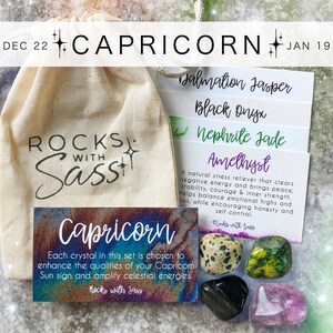 Capricorn Zodiac Crystal Set - Etsy