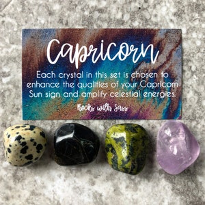 Capricorn Zodiac Crystal Set - Etsy