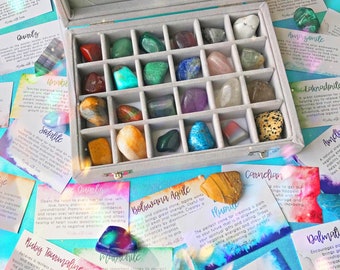 Complete Tumbled Crystal Set with Organizer Box