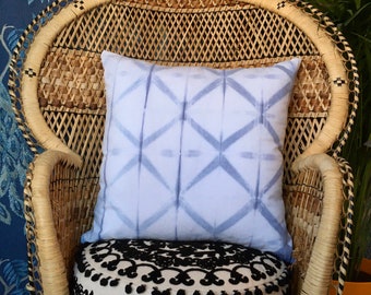 Shibori Tie Dye Cushion cover. Navy