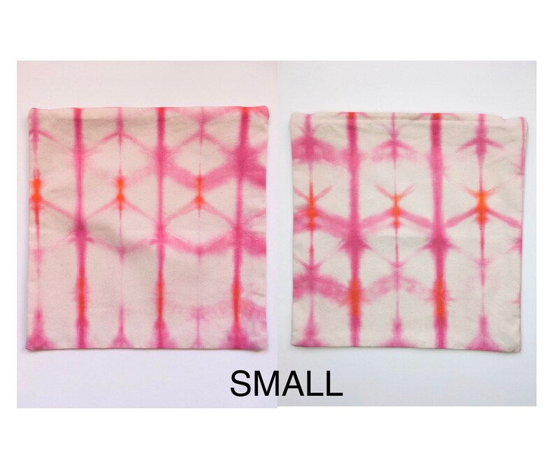 Shibori Tye Dye Cushion Cover. Pink 38x38 cm