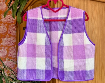 Check Wool Gilet