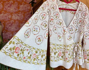 Bell Sleeve 70s Style Blouse