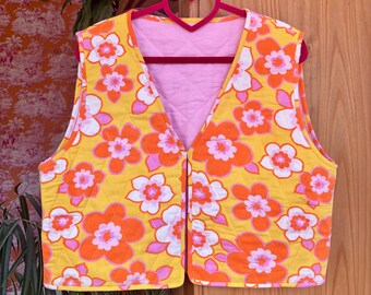 Flower Power Quilted Gilet