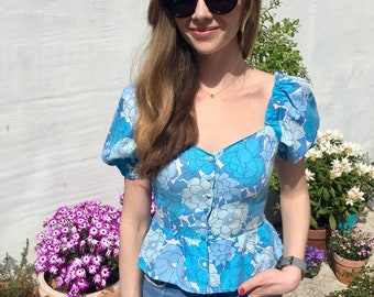 Puff Sleeve Floral Blouse