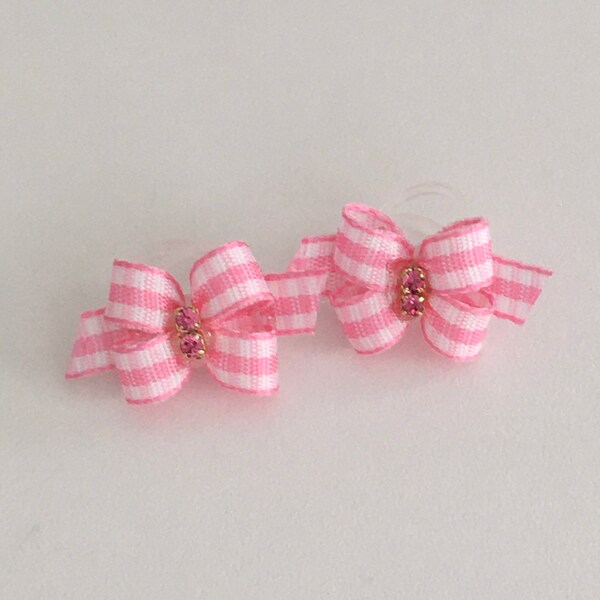 Christmas Dog Bows Ear Etsy