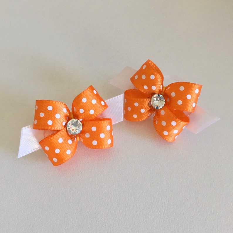 Dog Hair Bows Small dog hair bow 6 colors Swarovski Crystal Etsy