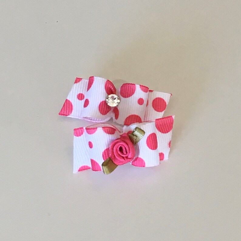Small Dog Hair Bows Pretty in Pink dog bows hair bows for Etsy