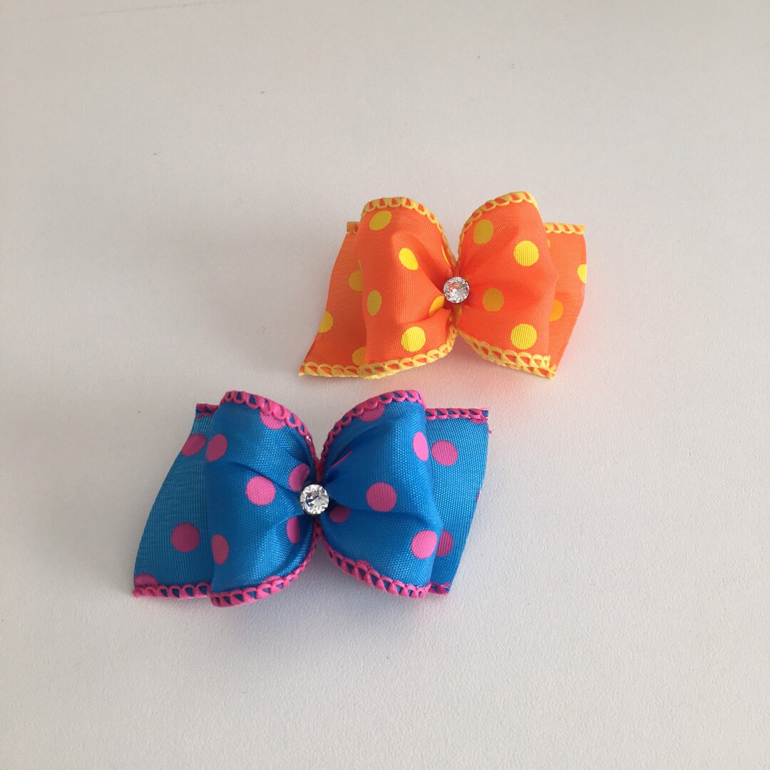 Dog Hair Bow Large Bow Yorkie Hair Bow Maltese Hair Bow Etsy