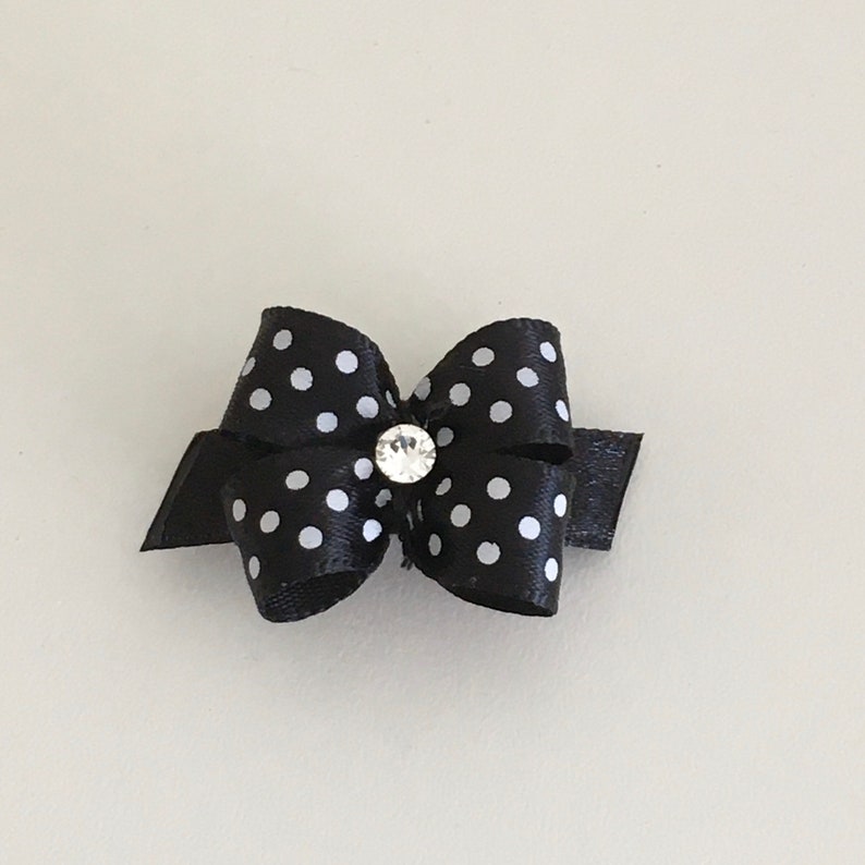 Dog Hair Bows Small dog hair bow 6 colors Swarovski Crystal Etsy