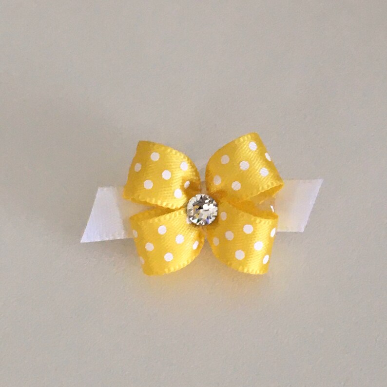 Dog Hair Bows Small dog hair bow 6 colors Swarovski Crystal Etsy