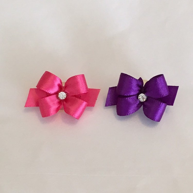 Small Dog Hair Bows Many Colors Shih Tzu Hair Yorkie Hair Etsy