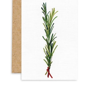 Rosemary Holiday Card, Holiday Dinner Card, Christmas Spices, Turkey Stuffing, Season&#39;s Greetings, Christmas Card, Christmas Family Dinner