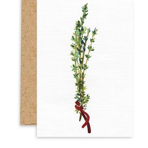 Thyme Holiday Card, Holiday Dinner Card, Christmas Spices, Turkey Stuffing, Season&#39;s Greetings, Christmas Card, Christmas Family Dinner