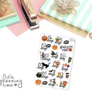 Halloween Countdown Planner Stickers