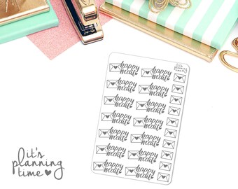 Happy Mail Neutral Planner Stickers