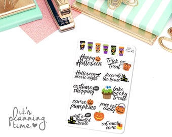 Halloween Bucket List Planner Stickers