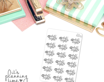 Date Night Neutral Planner Stickers- 18 count