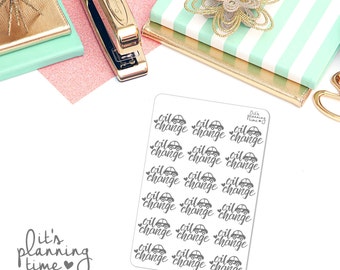 Oil Change Neutral Planner Stickers- 18 count