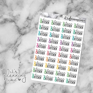 Clean Kitchen Marble Planner Sticker Sheet