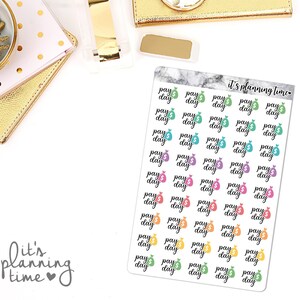 Zahltag Marmor Sticker Blatt