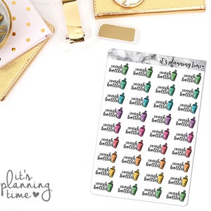 Waschen Baby Flaschen Marmor Sticker Blatt