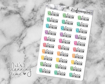 Clean Bathroom Marble Planner Sticker Sheet