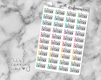 Clean Kitchen Marble Planner Sticker Sheet