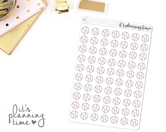 Baseball Icon Sport Ball Planner Sticker Sheet