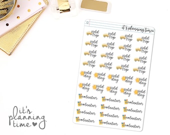 Field Trip, Field Day, and Volunteer Planner Stickers