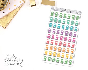 Brandstof Gas pomp Pastel marmeren grens Planner Stickers