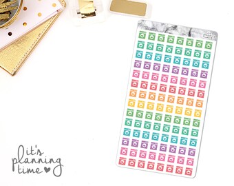 Laundry Washing Machine Pastel Marble Border Planner Stickers