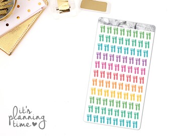 Meal Time Pastel Marble Border Planner Stickers